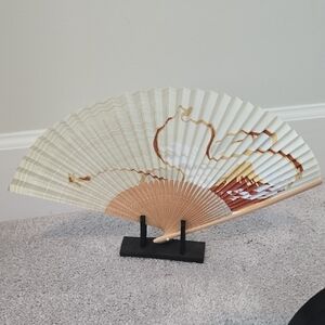 Elegant Decorative Mt. Fuji Fan with Stand